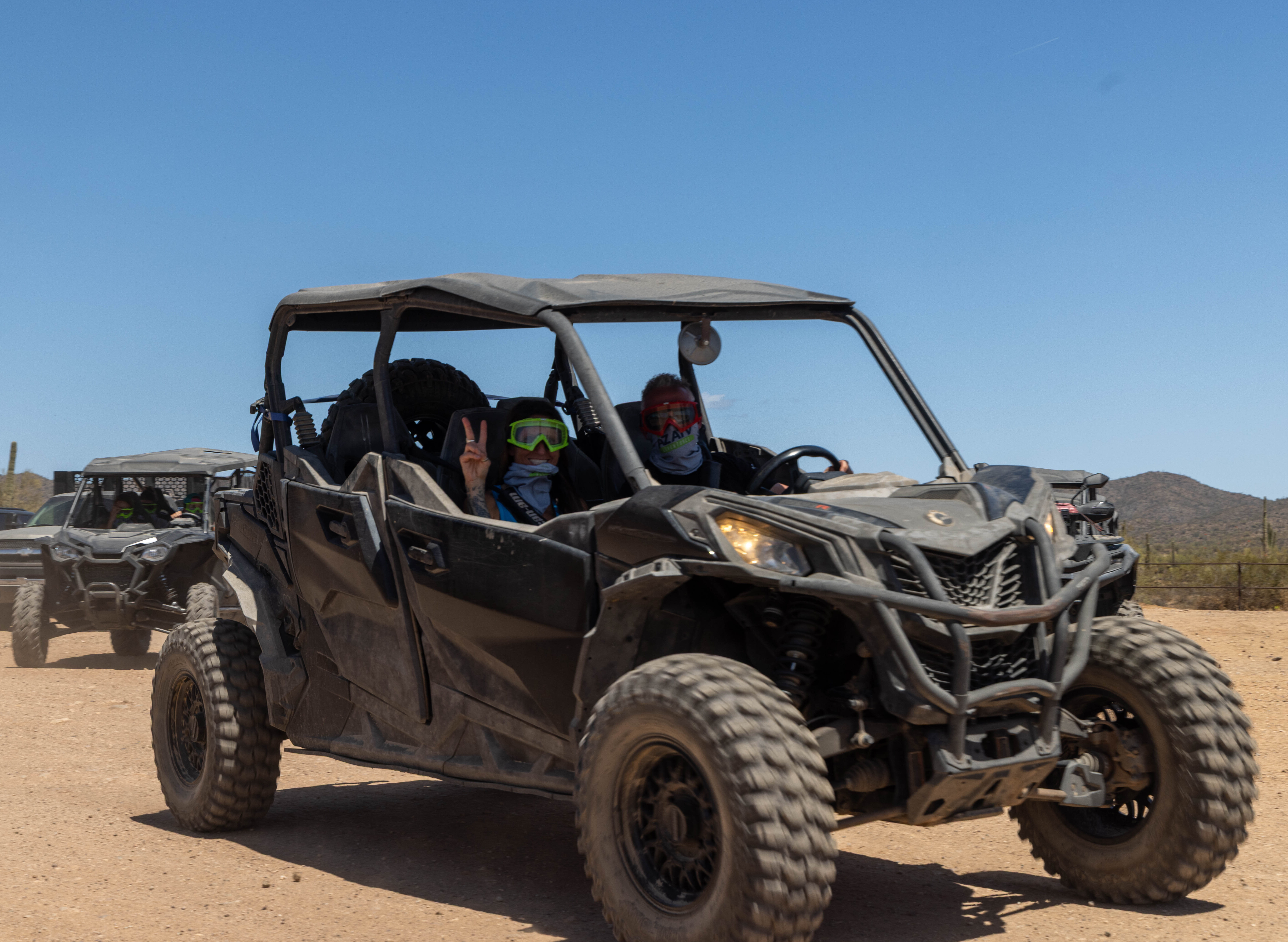 Polaris RZR UTV carrying guests on a guided Scottsdale desert tour