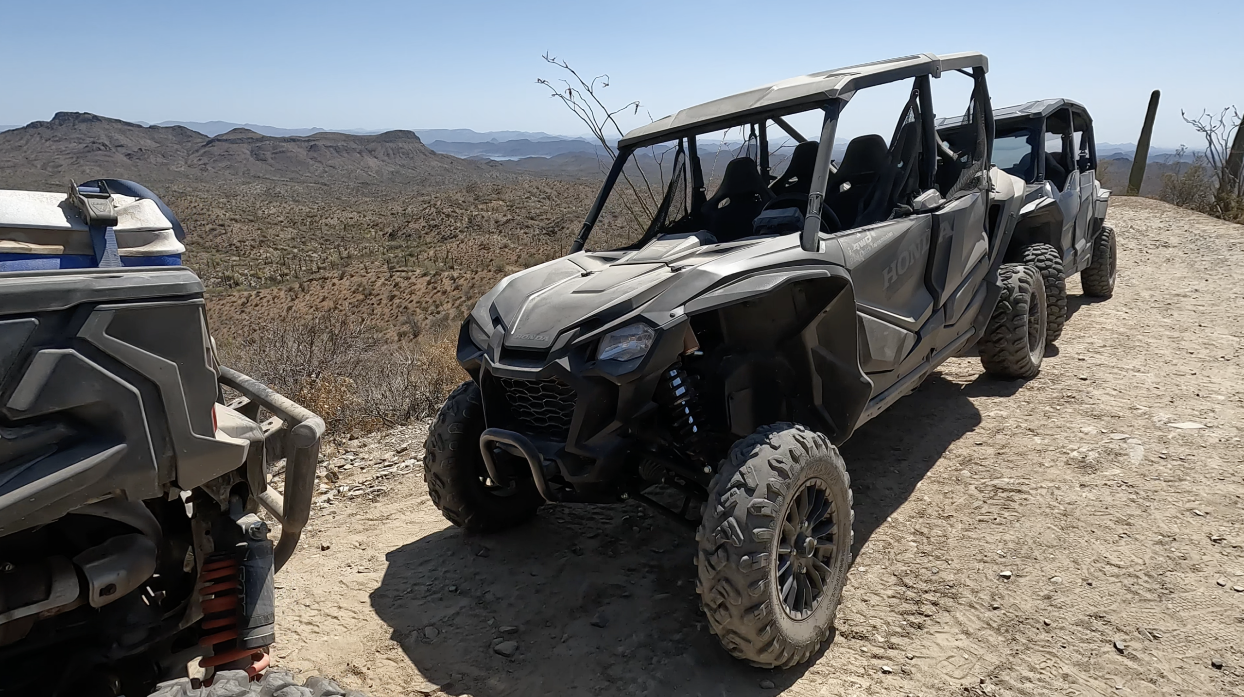 UTV overlooking Lake Pleasant during a guided Arizona UTV tour
